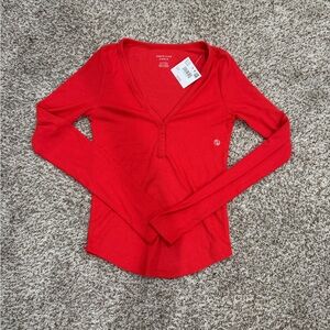 American Eagle red long sleeve